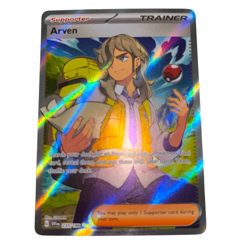 Supporter Trainer Card Pokemon Scarlet & Violet Base Set Ultra Rare Arven